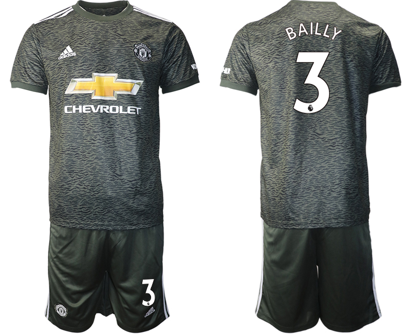 Men 2020-2021 club Manchester United away #3 black Soccer Jerseys